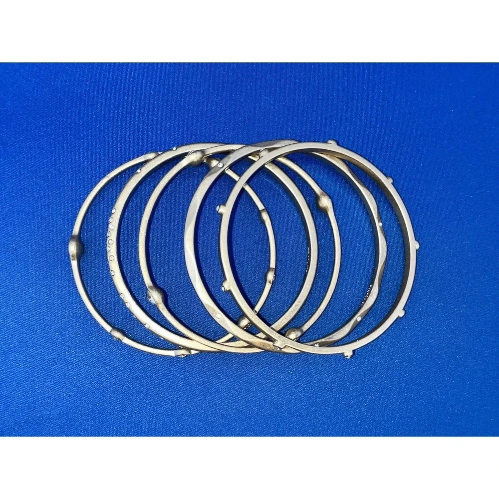 Lia Sophia Jewelry For You Cut Crystals Set of 5 Bangle Bracelet in Gold RV$108